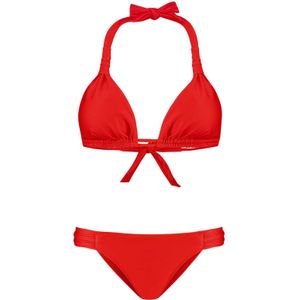 Halterbikini - Effen - Gedrapeerd - Regular Fit - Zonder Beugel