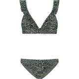 Shiwi - BOBBY FIXED TRIANGLE SET RUFFLE - Triangelbikini - Bosgroen