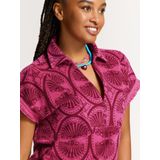 Shiwi - Dames Top - Roze - Korte Mouwen - Klassieke Kraag