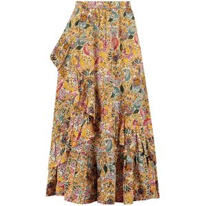 Shiwi - Geraldine - A-lijnrok - Geel - Smaragd - Zwart - Wit - 7/8 lengte