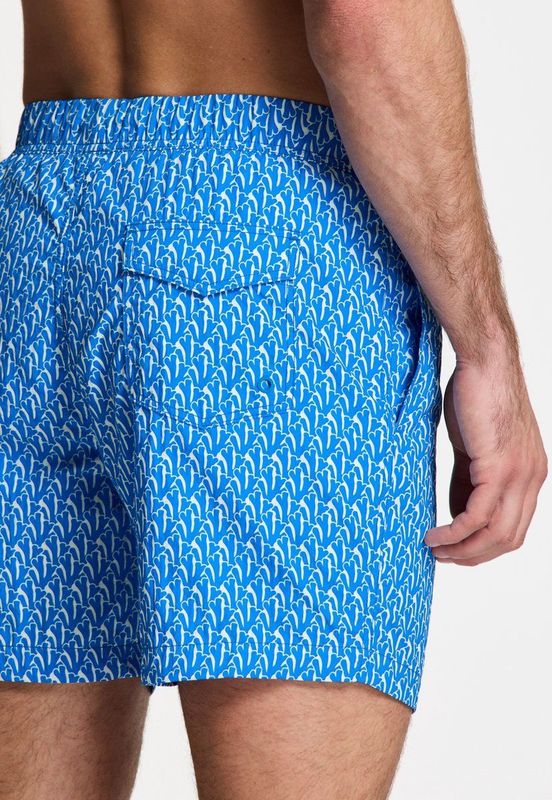 NICK QUICK DRY - Zwembroek - Blauw - Gerecycled Nylon - Koraal Print