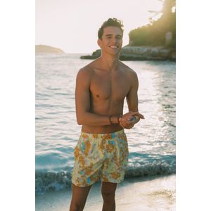 Men - NICK QUICK DRY - Zwembroek - Geel - 6 inch - Digital Camo
