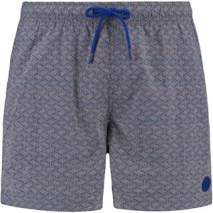 Shiwi - NATE - Zwemshort - Geometrische Print - Oranje/Blauw - Gemaakt van Gerecycled Nylon