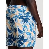 Men - MIKE - Zwembroek - Blauw - 7 inch - Bloemblad Patroon