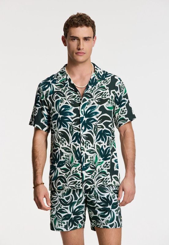 Men - MIKE - Zwembroek - Groen - 7 inch - Gerecycled Polyester