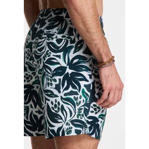 Shiwi - MIKE - Zwemshort - Groen/Wit - Gebloemde Print