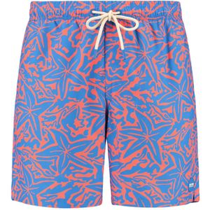Men - MIKE - Zwembroek - Blauw - Gerecycled Polyester - Zeesterrenpatroon