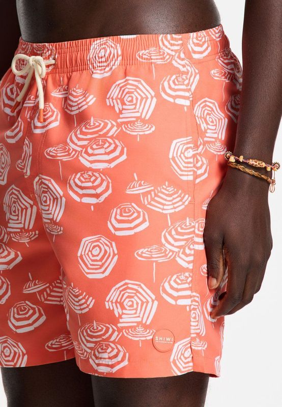 Men - MIKE - Zwembroek - Oranje - 7 inch - Gerecycled Polyester