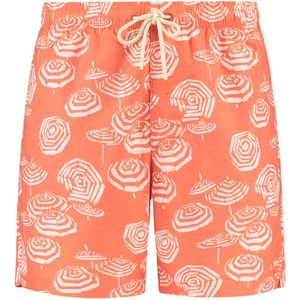 MIKE - Zwembroek - Oranje - Gerecycled Polyester - Met Steek- en Achterzakken