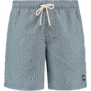 zwemshort mike geo tile groen & wit