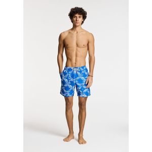 Shiwi - Mike - Zwemshort - Blauw/Wit - Gerimpelde Print