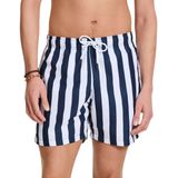 Men - Broad Stripe - Zwembroek - Donker Blauw - Gerecycled Polyester