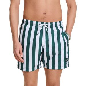 Zwembroek - Donkergroen - 100% Gerecycled Polyester - Gestreept Design
