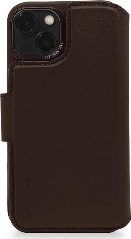 Decoded Leather Detachable Wallet iP 14Plus Chocolate bruin