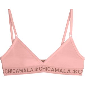 Muchachomalo - Triangle Top - Effen - Pastelrood/Roze - 93% Katoen/7% Elastaan