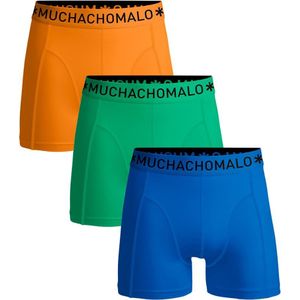 Muchachomalo boxershorts, heren boxers normale lengte (3-pack), Solid