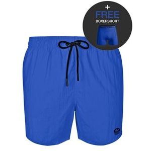 Muchachomalo Heren Zwembroek - 1 Pack + Boxershort - Maat L - Blauw - Mannen Zwembroek