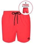 Zwembroek Muchachomalo Men Solid Neon Pink-L