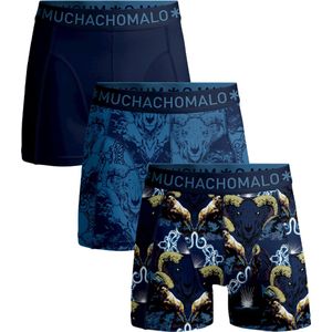 Muchachomalo - Boxershorts - Print/Solid - Set van 3 - Katoen