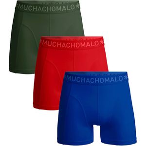 Boxershort Muchachomalo Men Short Solid Green/Red/Blue 