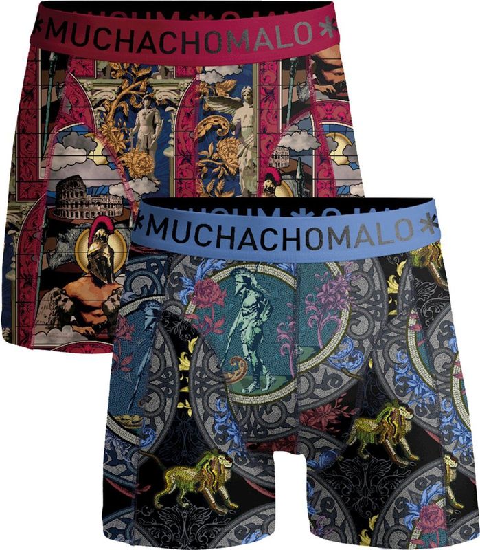 Muchachomalo - Boxershort - Blauw Rood - Rome - Katoen - 3 Pack
