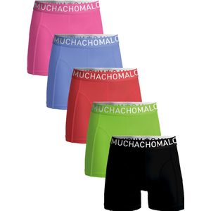 MUCHACHOMALO Heren Boxers, Katoenen Heren Effe Ondergoed, Multipack 5 Pack, Boxershorts Solid Klassieke Pasvorm, met Elastische Tailleband