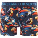 Muchachomalo - Solid Print - Boxershorts - Print Blue - 3-Pack - Katoen
