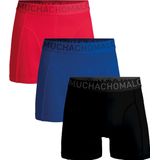 Muchachomalo - Microfiber - Boxershorts - Zwart Blauw Rood - 3-Pack