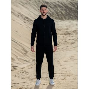 Muchachomalo - Heren embroidery zip vest - Zwart