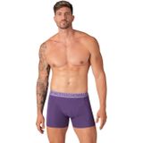 Boxershort Muchachomalo Men Light Cotton Solid Black Blue Blue Green Purple ( 7-Pack )-L