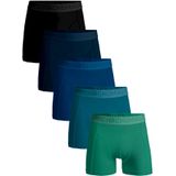 Boxershort Muchachomalo Men Light Cotton Solid Black Blue Green ( 5-Pack ) '24-M
