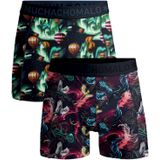 Muchachomalo - Heren Boxershorts - 2 Pack - Zwart - 95% Katoen