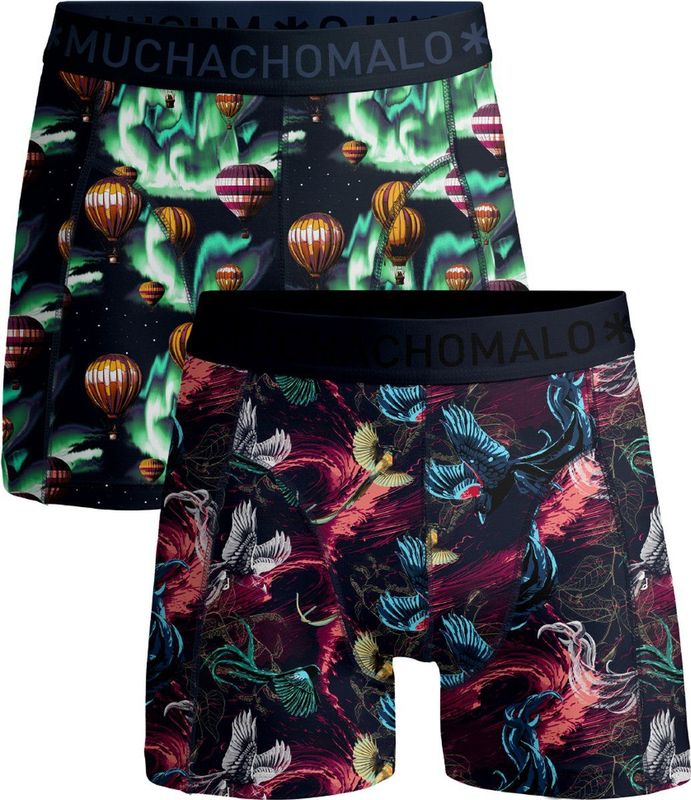 Muchachomalo - Heren Boxershorts - 2 Pack - Zwart - 95% Katoen