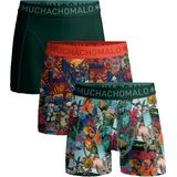 Boxershort Muchachomalo Men Birdcat Print Print Green ( 3-Pack )-S
