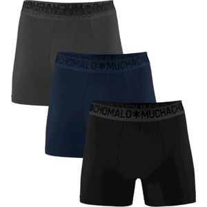 Muchachomalo - Boxershorts - Zwart Blauw Grijs - Katoen - 3-Pack