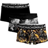 Muchachomalo - Elements - Boxershorts - Print Print Black - 3-Pack