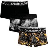 Muchachomalo - Elements - Boxershorts - Print Print Black - 3-Pack