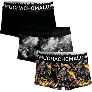 Muchachomalo - Elements - Boxershorts - Print Print Black - 3-Pack