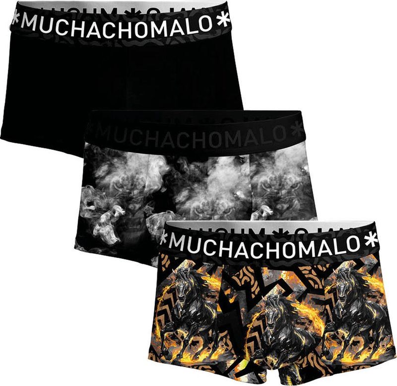 Muchachomalo - Elements - Boxershorts - Print Print Black - 3-Pack