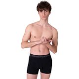 Muchachomalo - Solid - Boxershorts - Zwart Rood Grijs - 3-Pack
