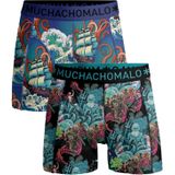 Muchachomalo - Boxershorts - 2 Pack - Katoen - Zwarte Logotailleband