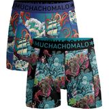Muchachomalo - Boxershorts - 2 Pack - Katoen - Zwarte Logotailleband