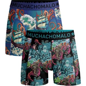Muchachomalo - Boxershorts - 2 Pack - Katoen - Zwarte Logotailleband