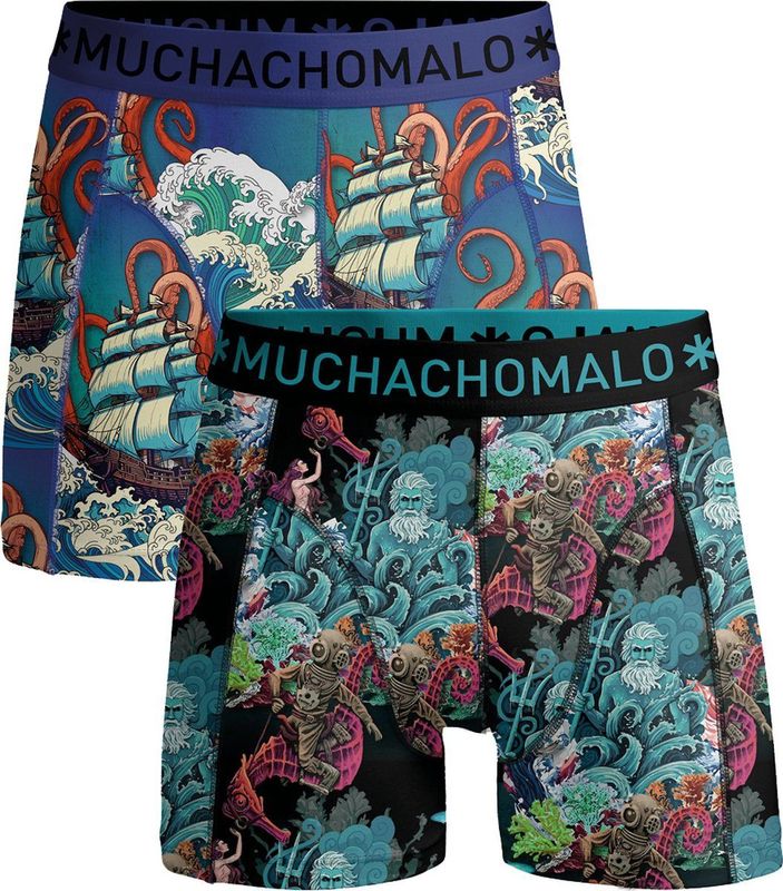 Muchachomalo - Boxershorts - 2 Pack - Katoen - Zwarte Logotailleband