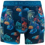 Muchachomalo Boxershorts 3-Pack Deep Sea Mountaintops Print/Print/Blue