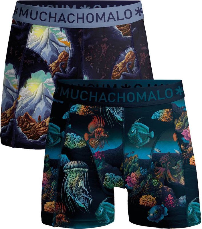 Muchachomalo - Deep Sea Mountaintops - Boxershort - Print/Print - 2-Pack