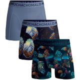 Muchachomalo - Deep Sea Mountaintops - Boxershorts - Print/Print/Blue - 3-Pack