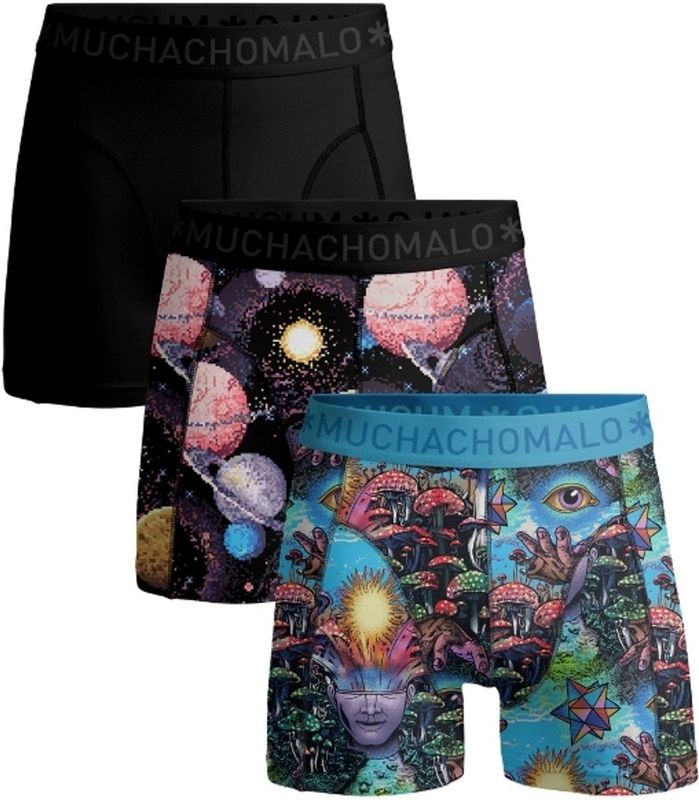 Muchachomalo Jongens 3-pack boxershorts inner outer space
