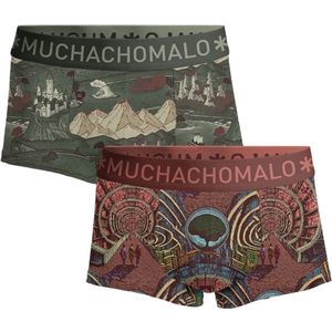 Muchachomalo - Trunks - 2 Pack - Blauw - 95% Katoen - Ondergoed