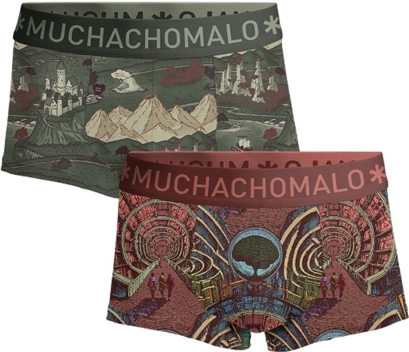 Muchachomalo - Trunks - 2 Pack - Blauw - 95% Katoen - Ondergoed